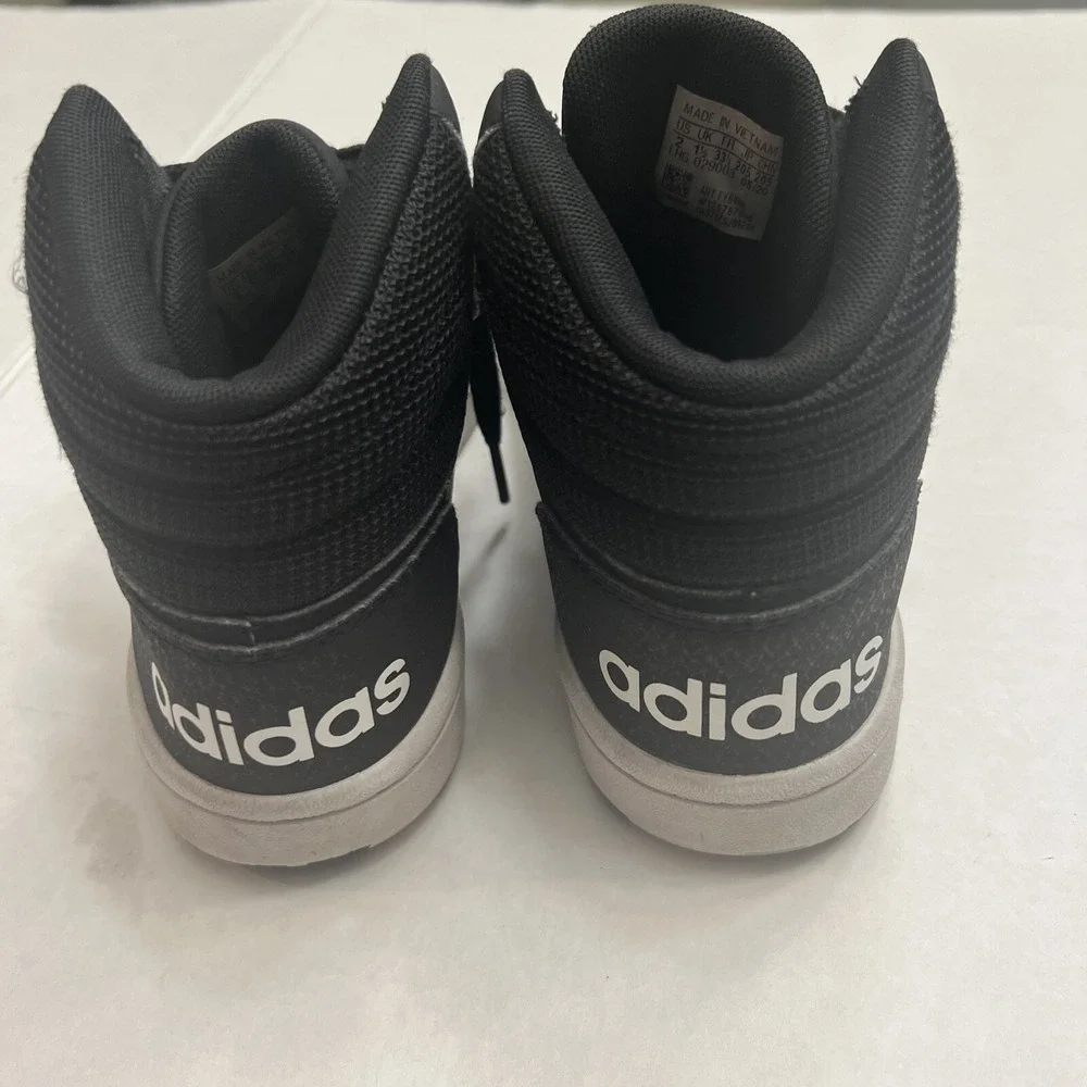 Adidas Kids Hoops 2 FY6468 Black Running Shoes Sneakers Size 2 US Basketball Mid